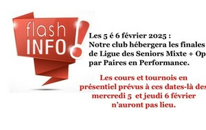 Cours & Tournois des 5 & 6 Février 