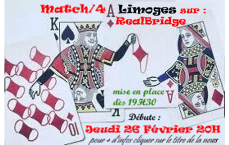 E-Trophée Match/4 sur RealBridge de Limoges